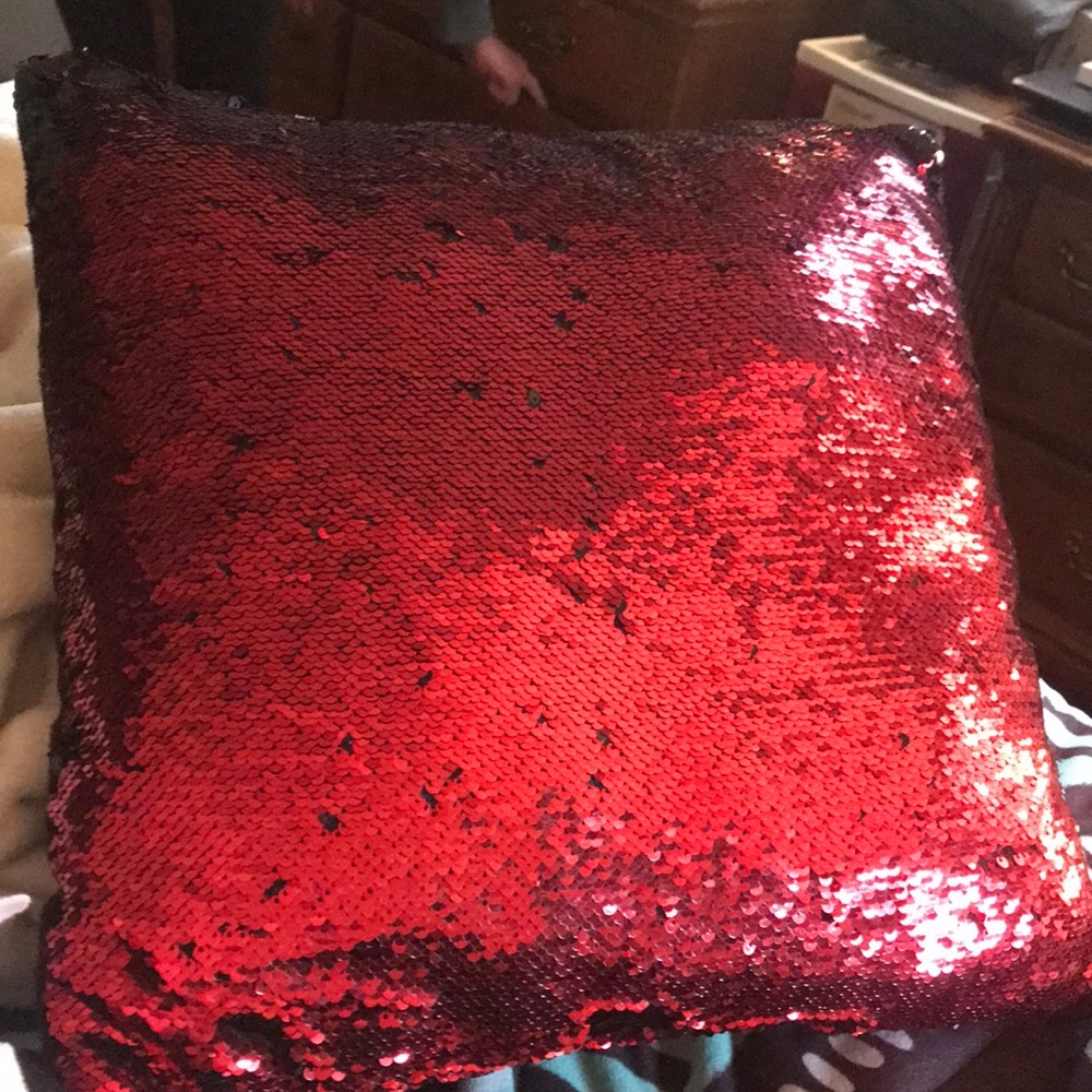 Sequin pillow